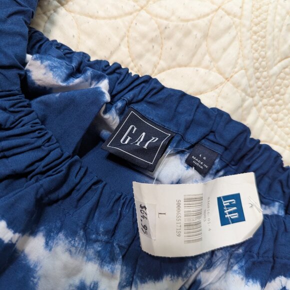 NWT GAP Crop Top Sz. L Blue Tie Dye - Picture 4 of 7